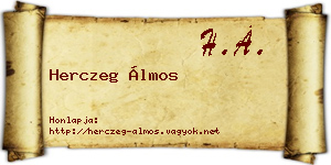Herczeg Álmos névjegykártya